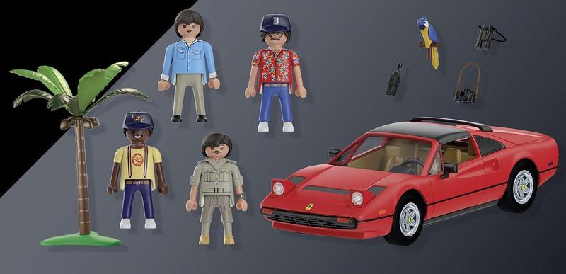 Playmobil Magnum P.I. - Ferrari 308GT com Bonecos - Playsets